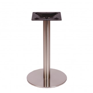 Diskus Round Stainless Steel Commercial Outdoor Patio Restaurant Table Base